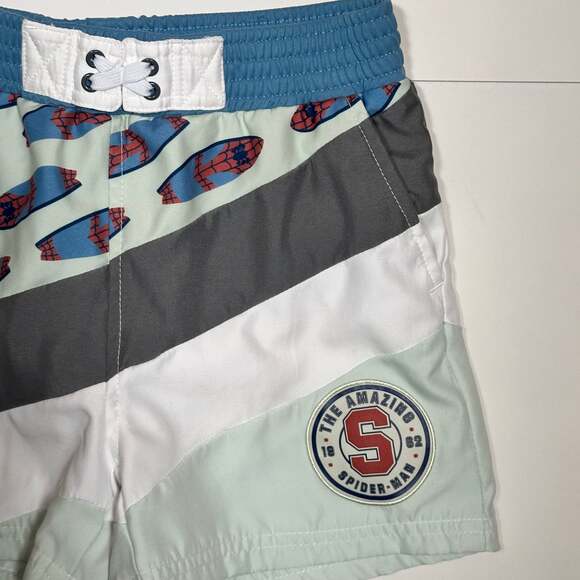 Disney Boys Spider-Man Swim Trunks Size 7/8 - Picture 2 of 5